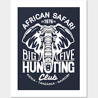 African Safari hunter Posters and Art